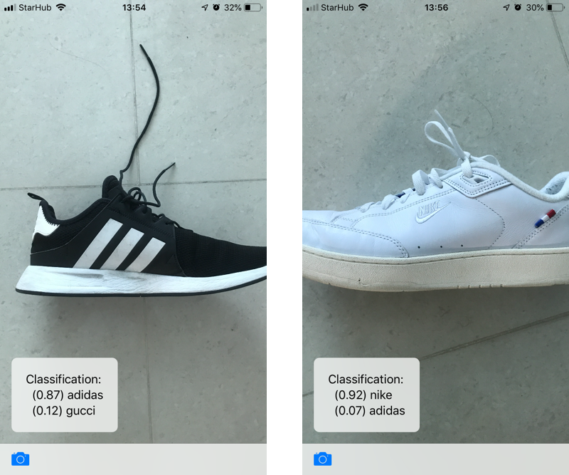 iOS-swift-machine-learning-shoes