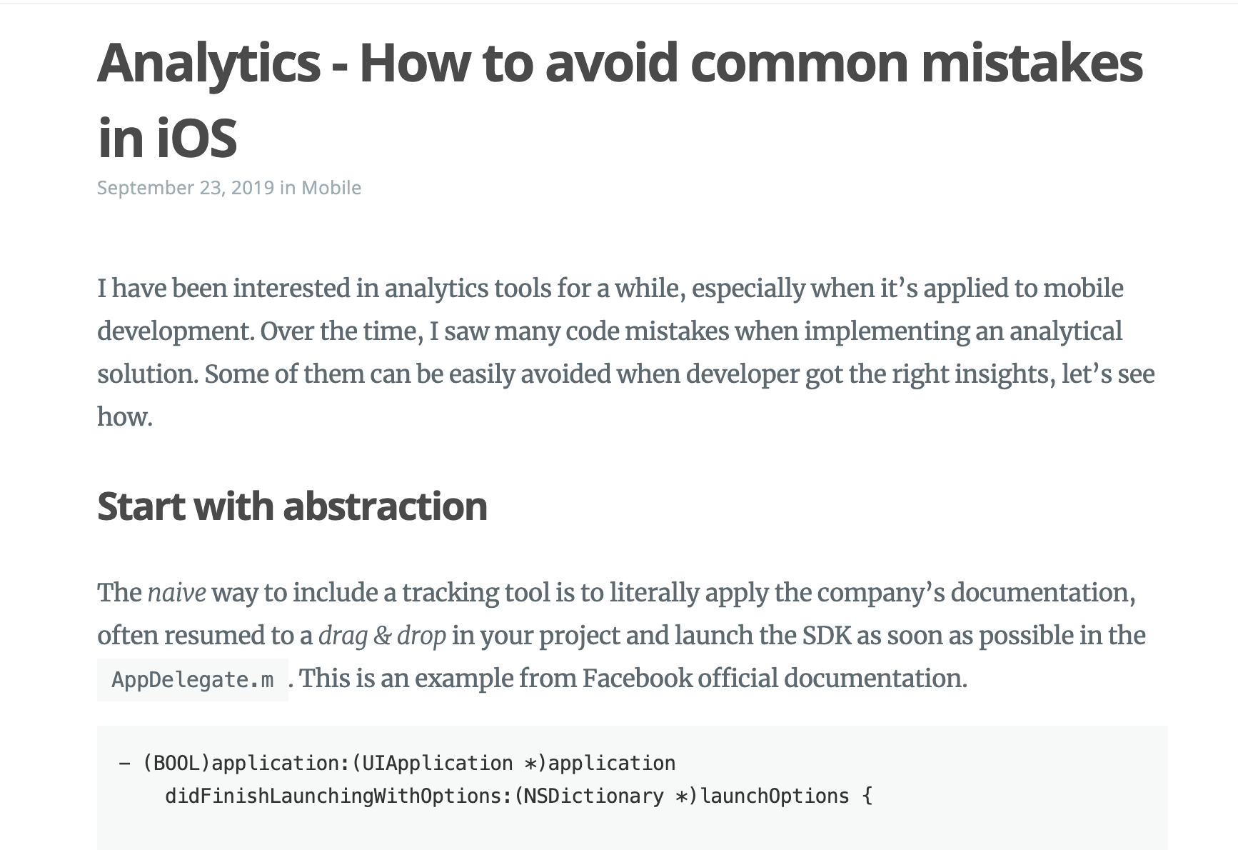 Analytics - How To Avoid Common Mistakes In IOS