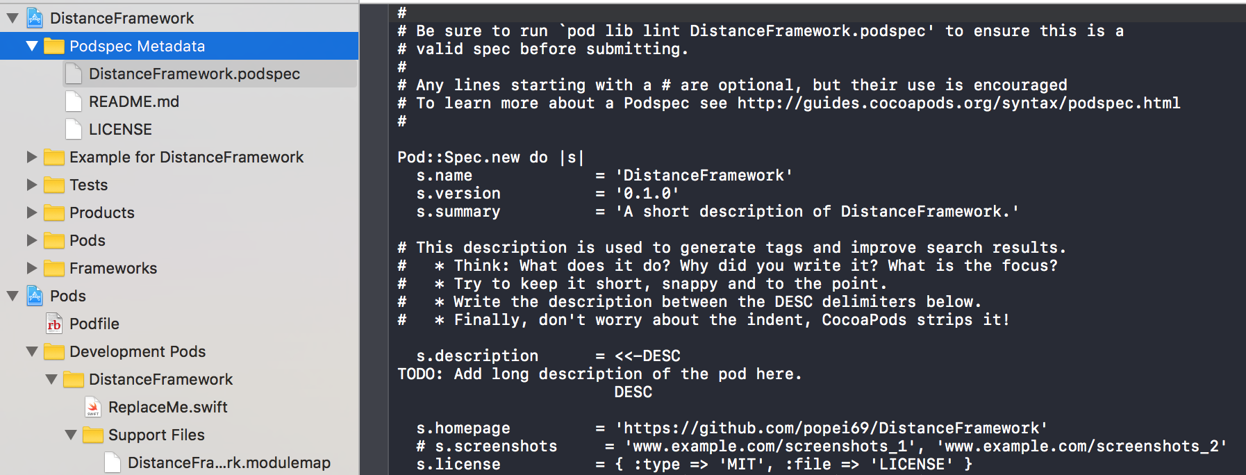 DistanceFramework