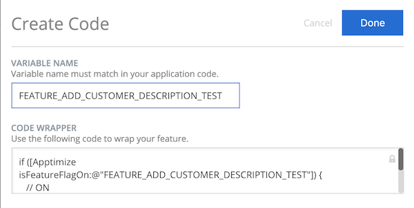 Apptimize configuration